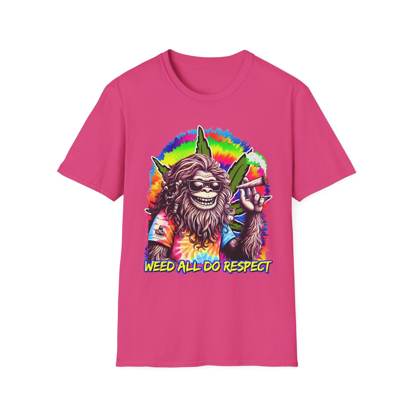 Shirt — 'Weed All Do Respect' Psychedelic Bigfoot Stoner Graphic Shirt