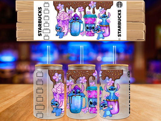 UV DTF Blue Man Coffee