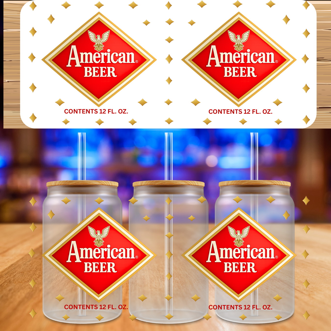 UV DTF American Beer