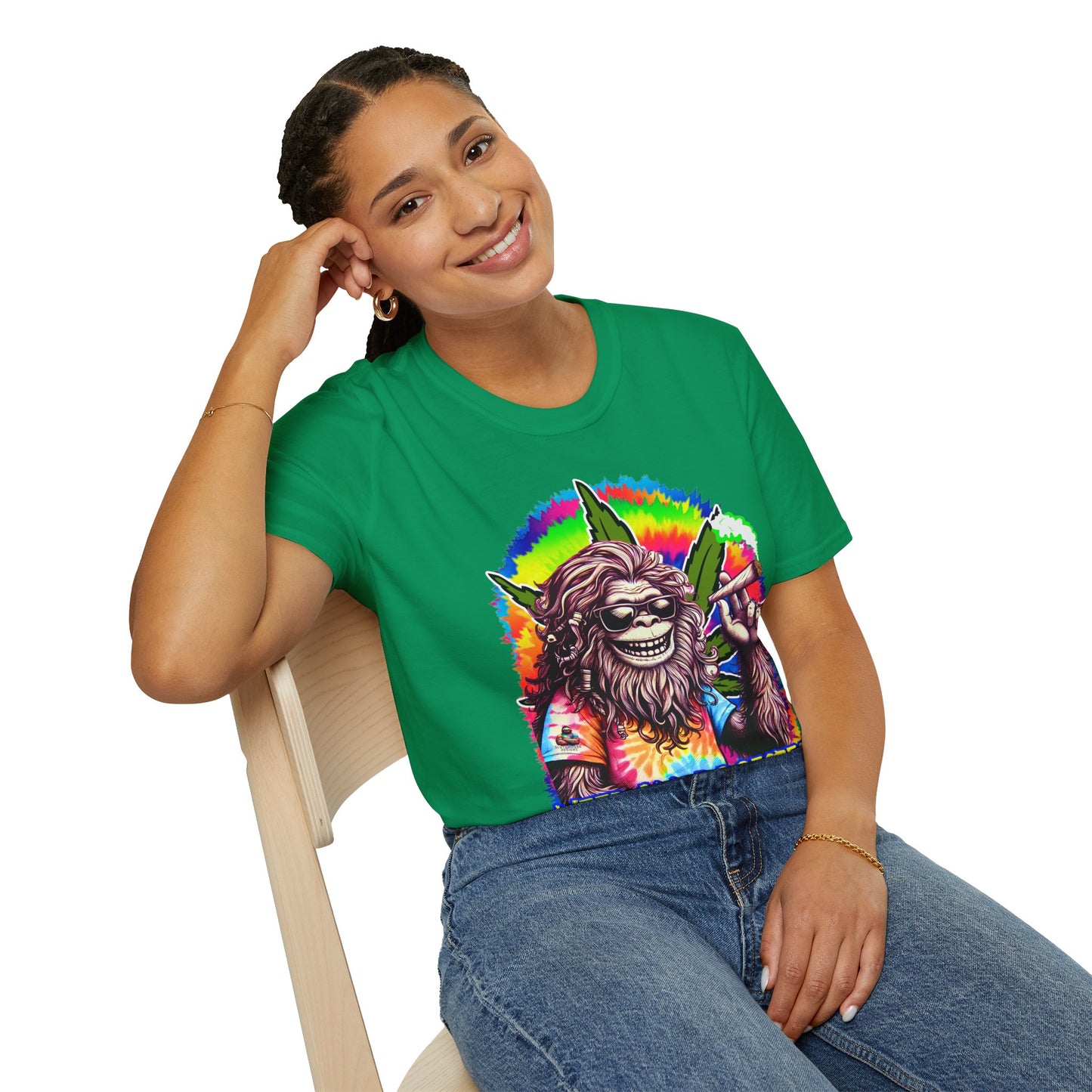 Shirt — 'Weed All Do Respect' Psychedelic Bigfoot Stoner Graphic Shirt