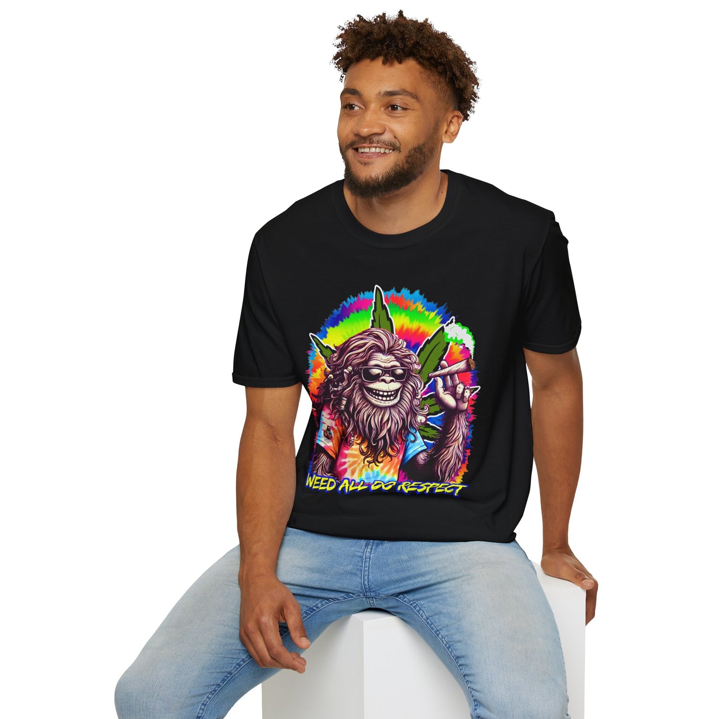 Shirt — 'Weed All Do Respect' Psychedelic Bigfoot Stoner Graphic Shirt