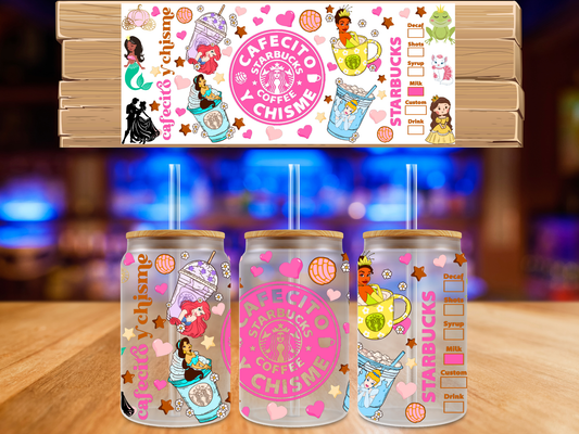 UV DTF Princess Coffee and Gossip