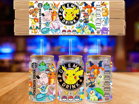 UV DTF Monster Trainer Drink Wrap