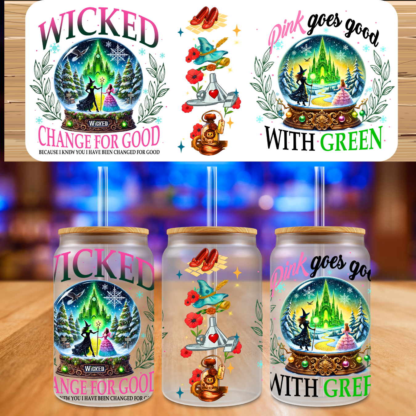 UV DTF Pink and Green