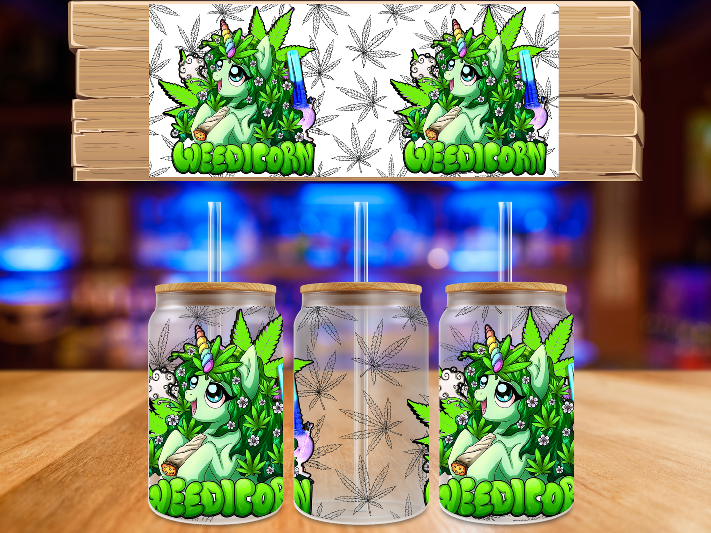 UV DTF Weedicorn