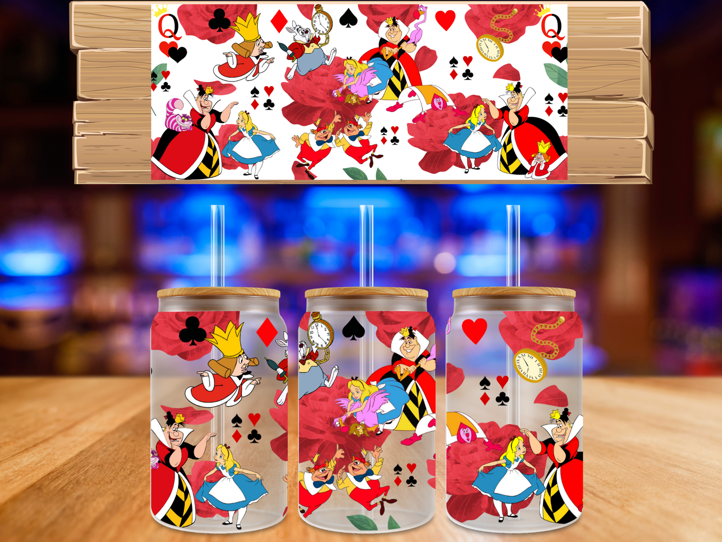 UV DTF Red Rose Queen