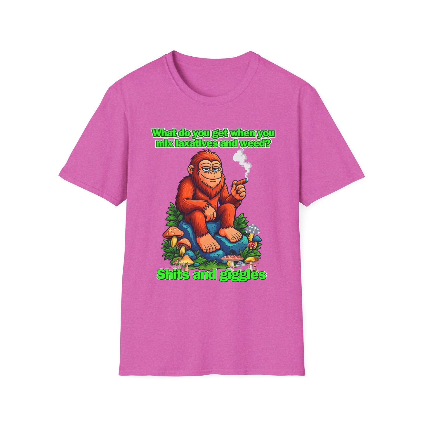 Shits and Giggles Bigfoot T-Shirt – Funny Sasquatch Stoner Graphic Tee
