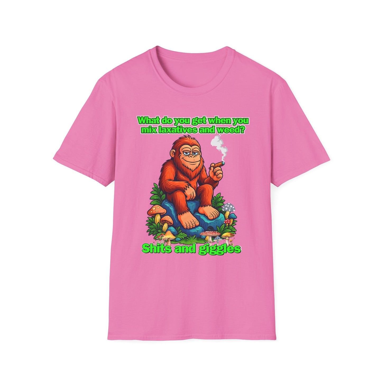 Shits and Giggles Bigfoot T-Shirt – Funny Sasquatch Stoner Graphic Tee