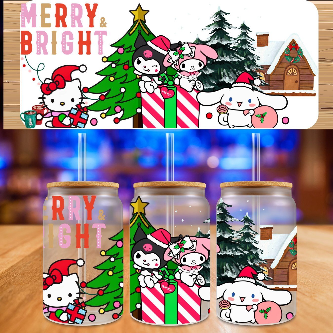 UV DTF Merry & Bright