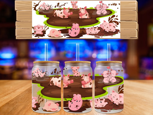 UV DTF Adorable Pigs!