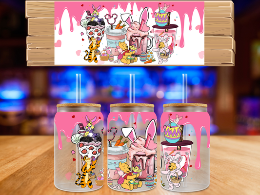 UV DTF Pooh Friends Easter and Coffee