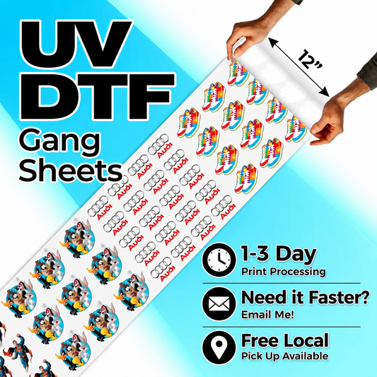 AA: UV DTF Wraps Gang Sheets