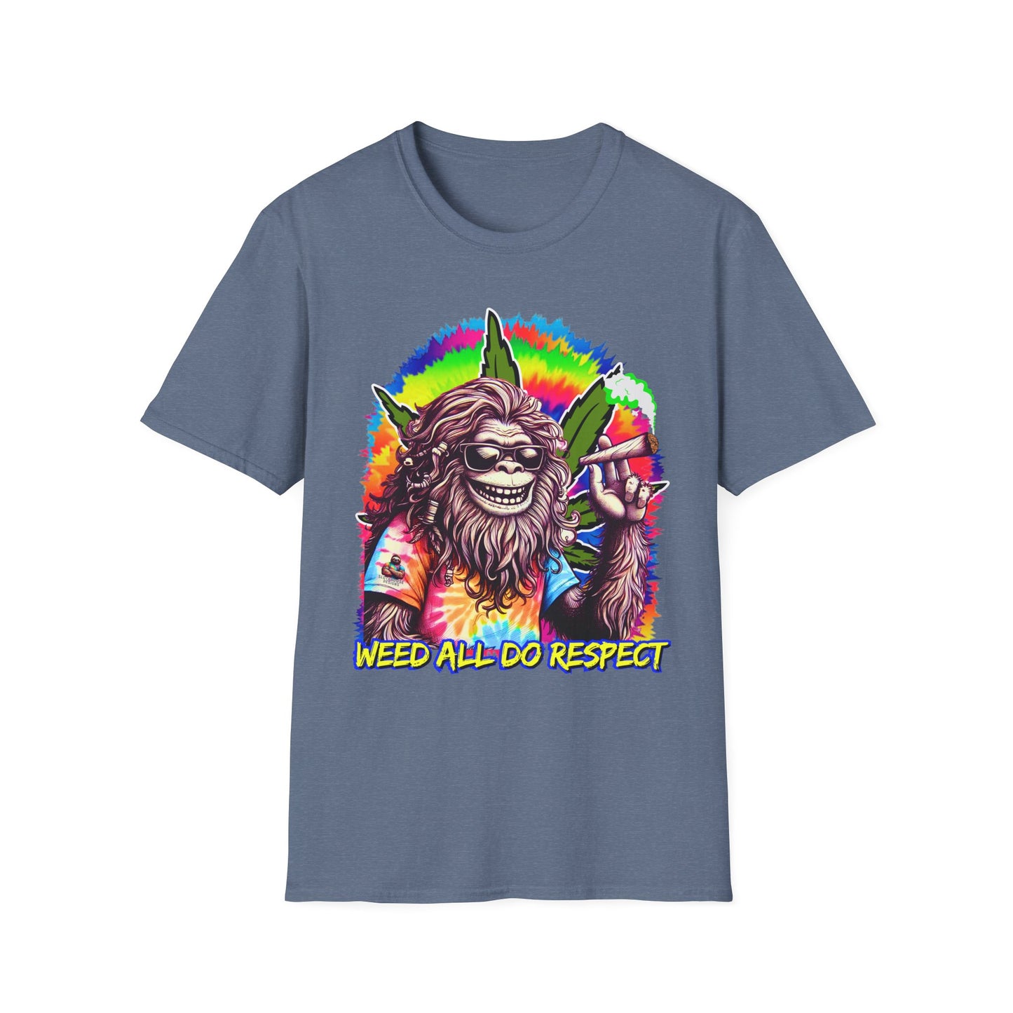 Shirt — 'Weed All Do Respect' Psychedelic Bigfoot Stoner Graphic Shirt