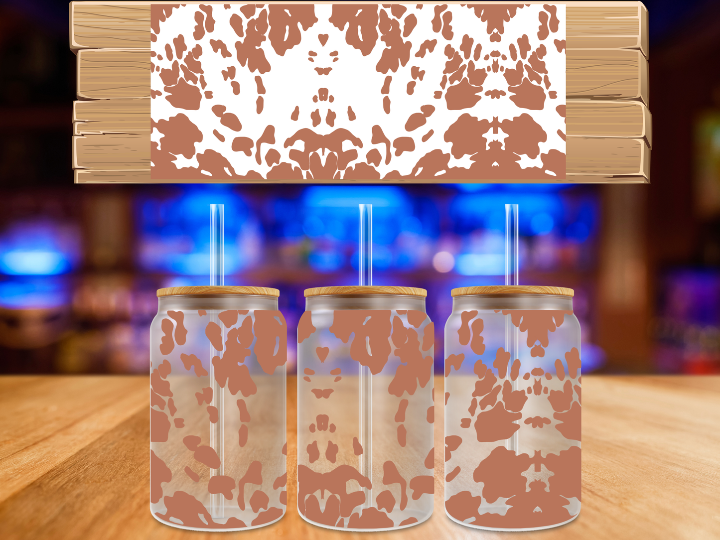UV DTF Cow Pattern 2