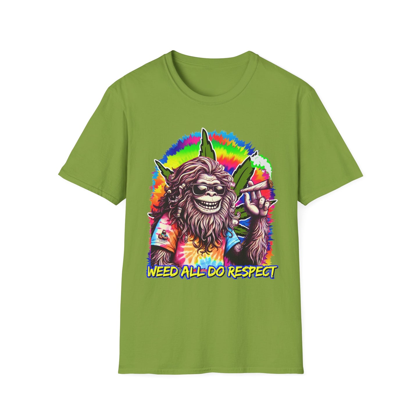 Shirt — 'Weed All Do Respect' Psychedelic Bigfoot Stoner Graphic Shirt