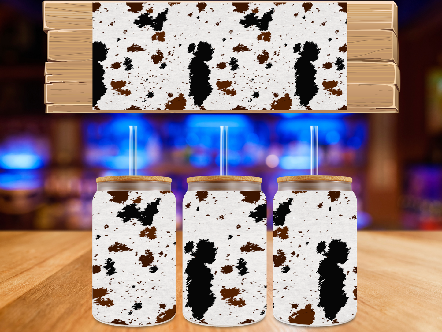UV DTF Cow Pattern 3