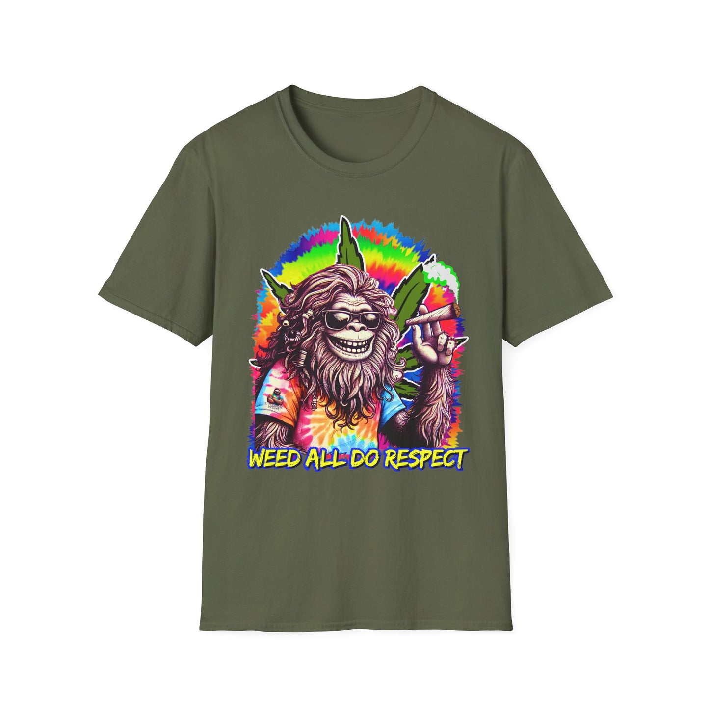 Shirt — 'Weed All Do Respect' Psychedelic Bigfoot Stoner Graphic Shirt