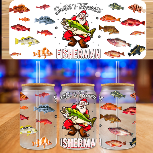 UV DTF Santa Fav fisherman