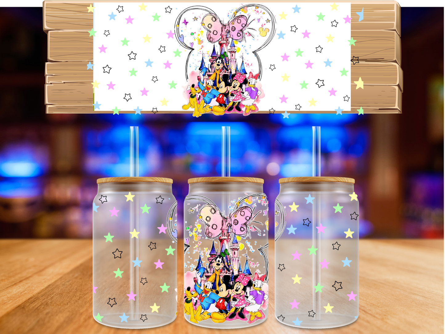 UV DTF Mouse & friends' fireworks
