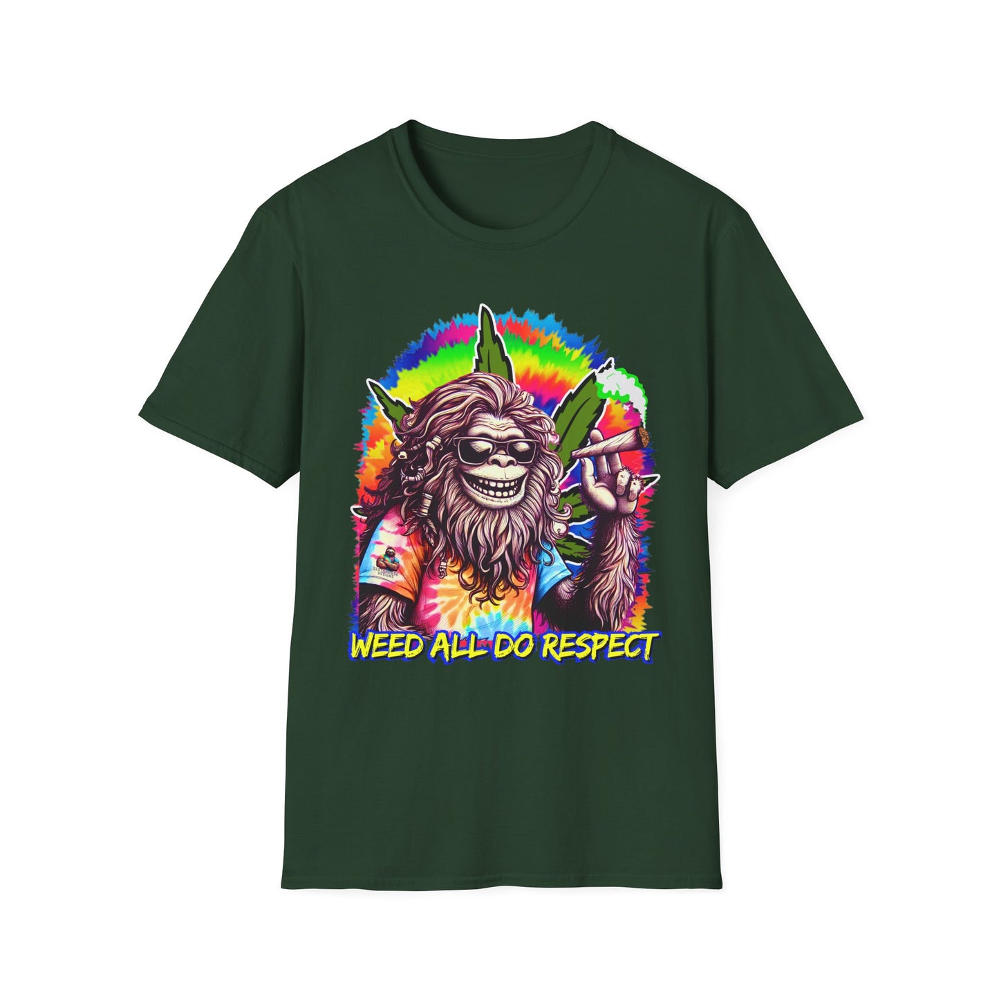 Shirt — 'Weed All Do Respect' Psychedelic Bigfoot Stoner Graphic Shirt