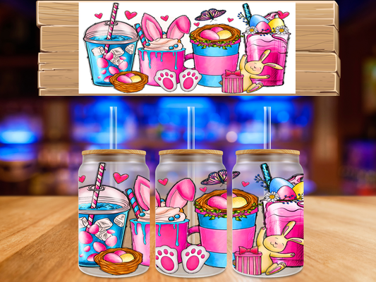 UV DTF Easter coffee