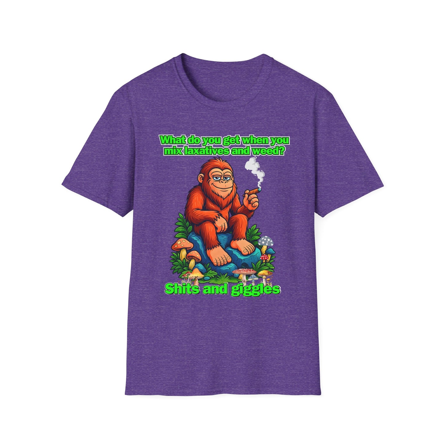 Shits and Giggles Bigfoot T-Shirt – Funny Sasquatch Stoner Graphic Tee