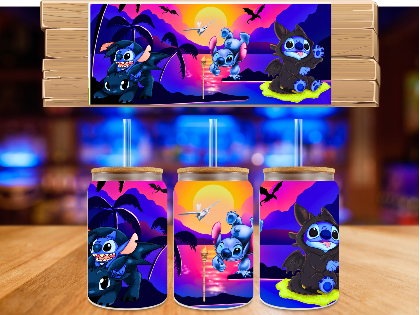 UV DTF Dragon and Cute Blue Alain