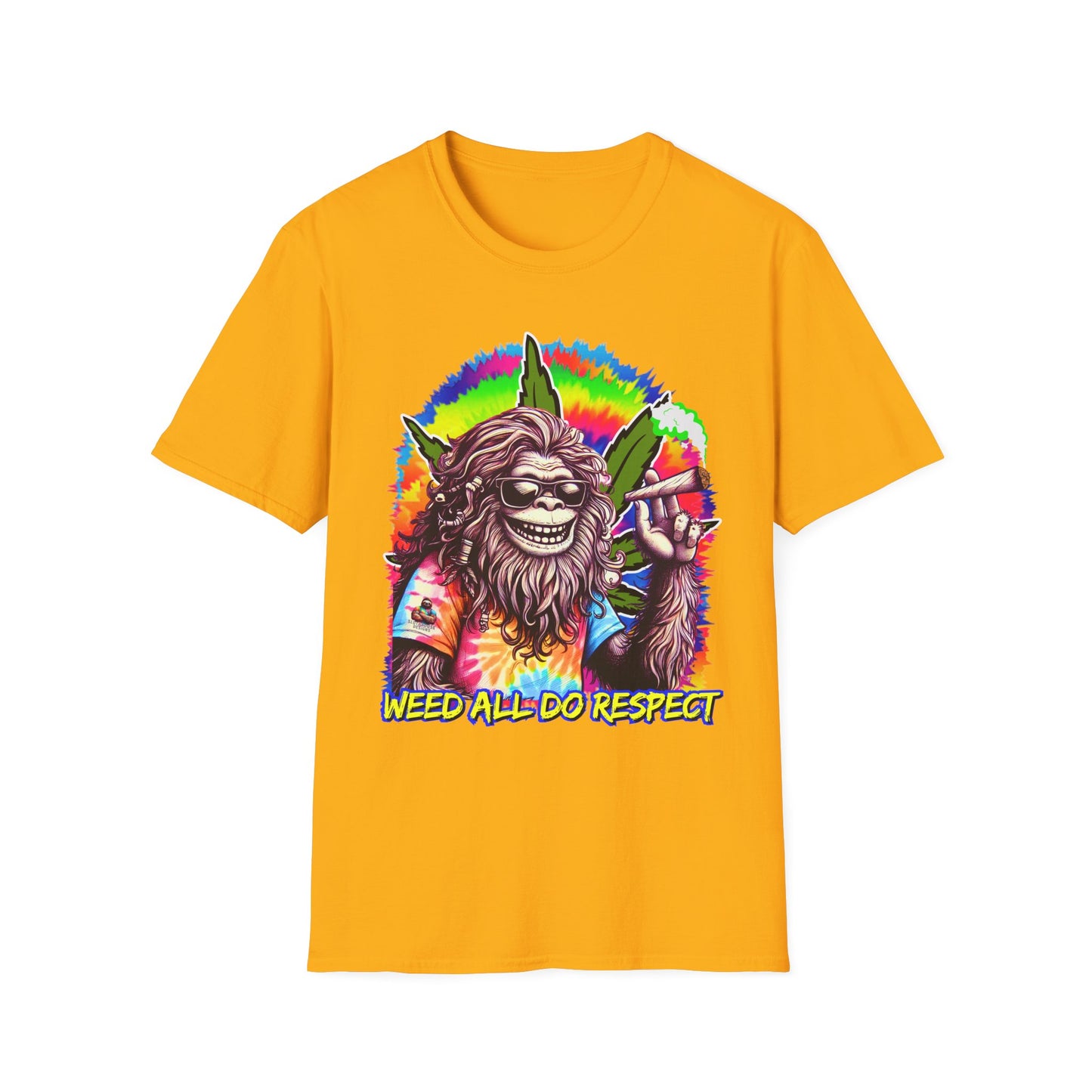 Shirt — 'Weed All Do Respect' Psychedelic Bigfoot Stoner Graphic Shirt