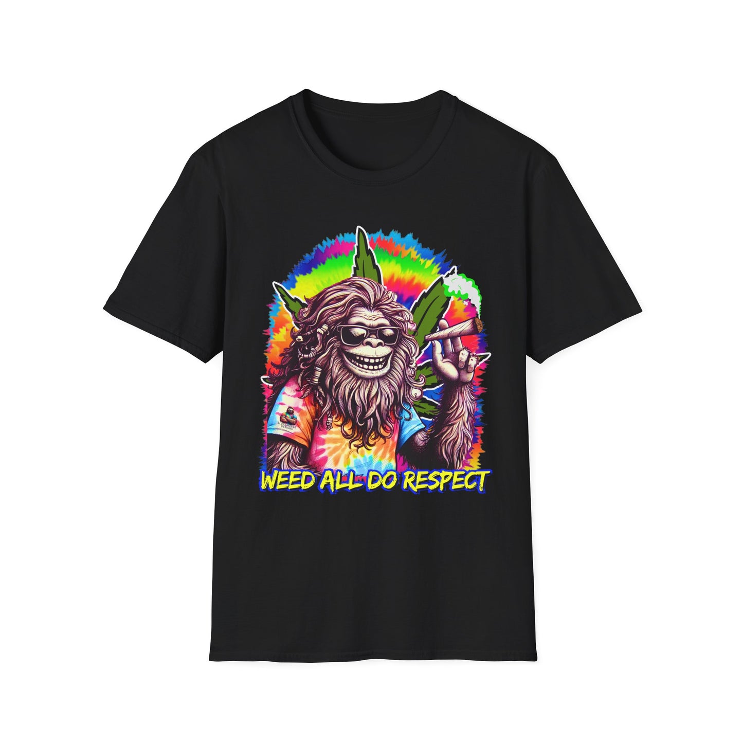 Shirt — 'Weed All Do Respect' Psychedelic Bigfoot Stoner Graphic Shirt