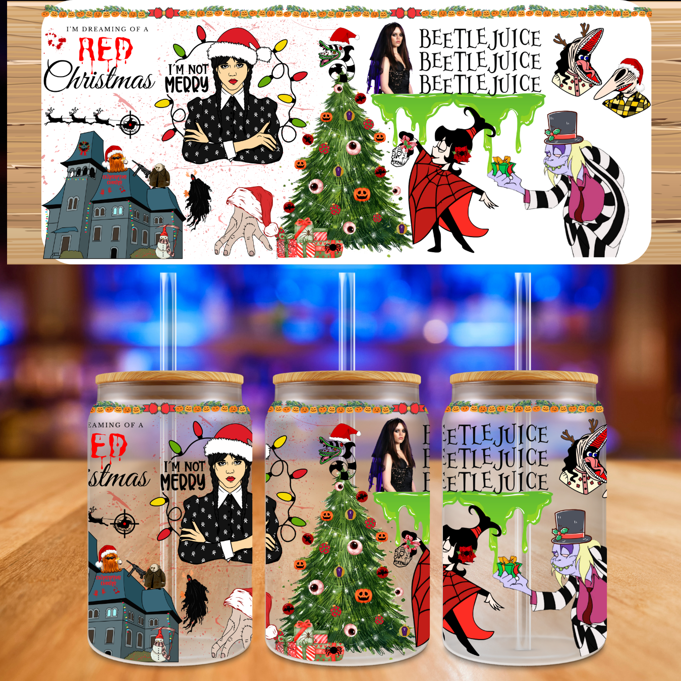 UV DTF Red Christmas