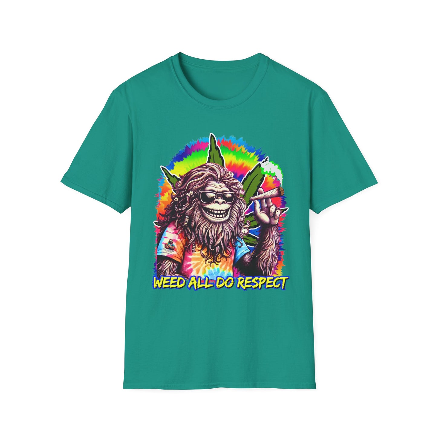 Shirt — 'Weed All Do Respect' Psychedelic Bigfoot Stoner Graphic Shirt