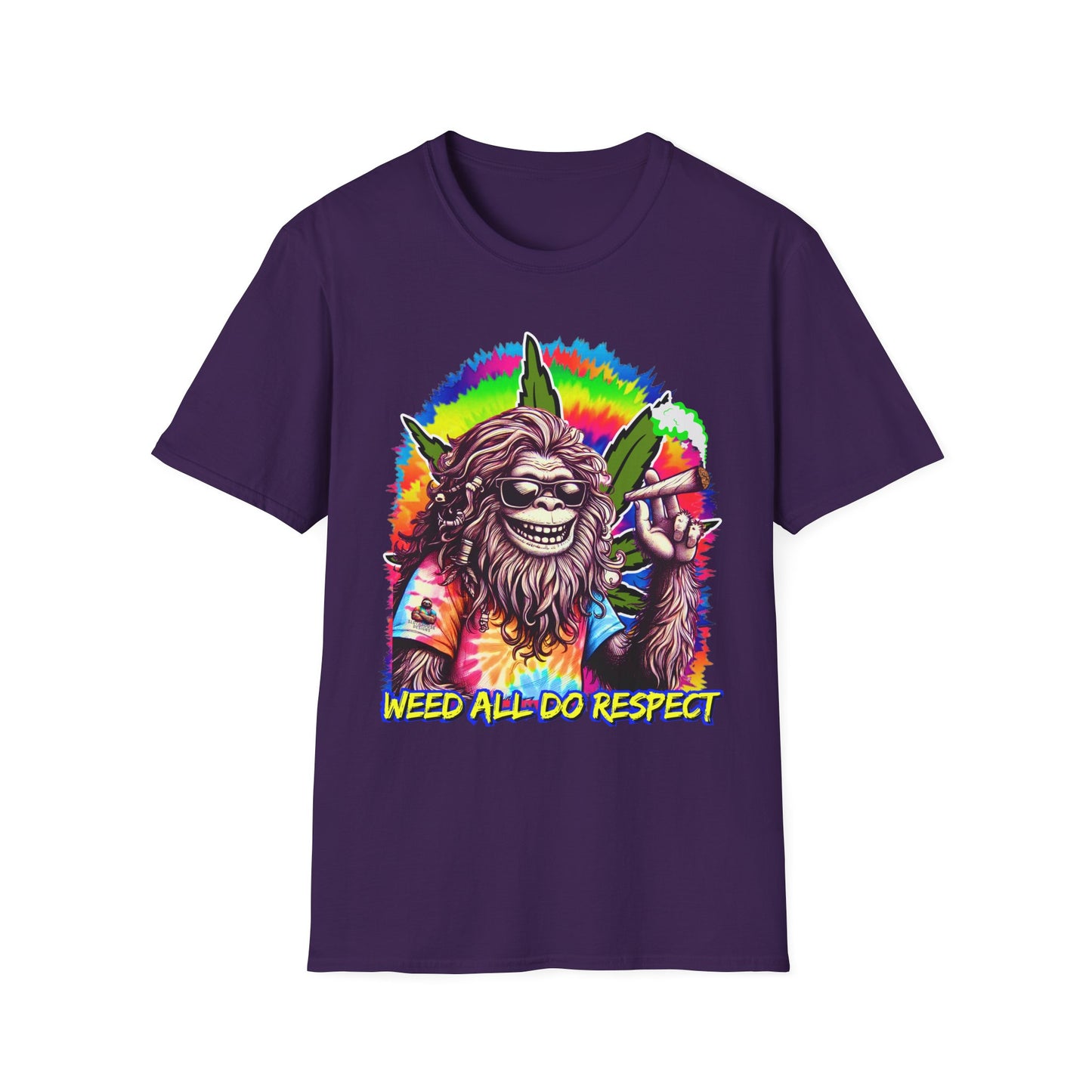 Shirt — 'Weed All Do Respect' Psychedelic Bigfoot Stoner Graphic Shirt