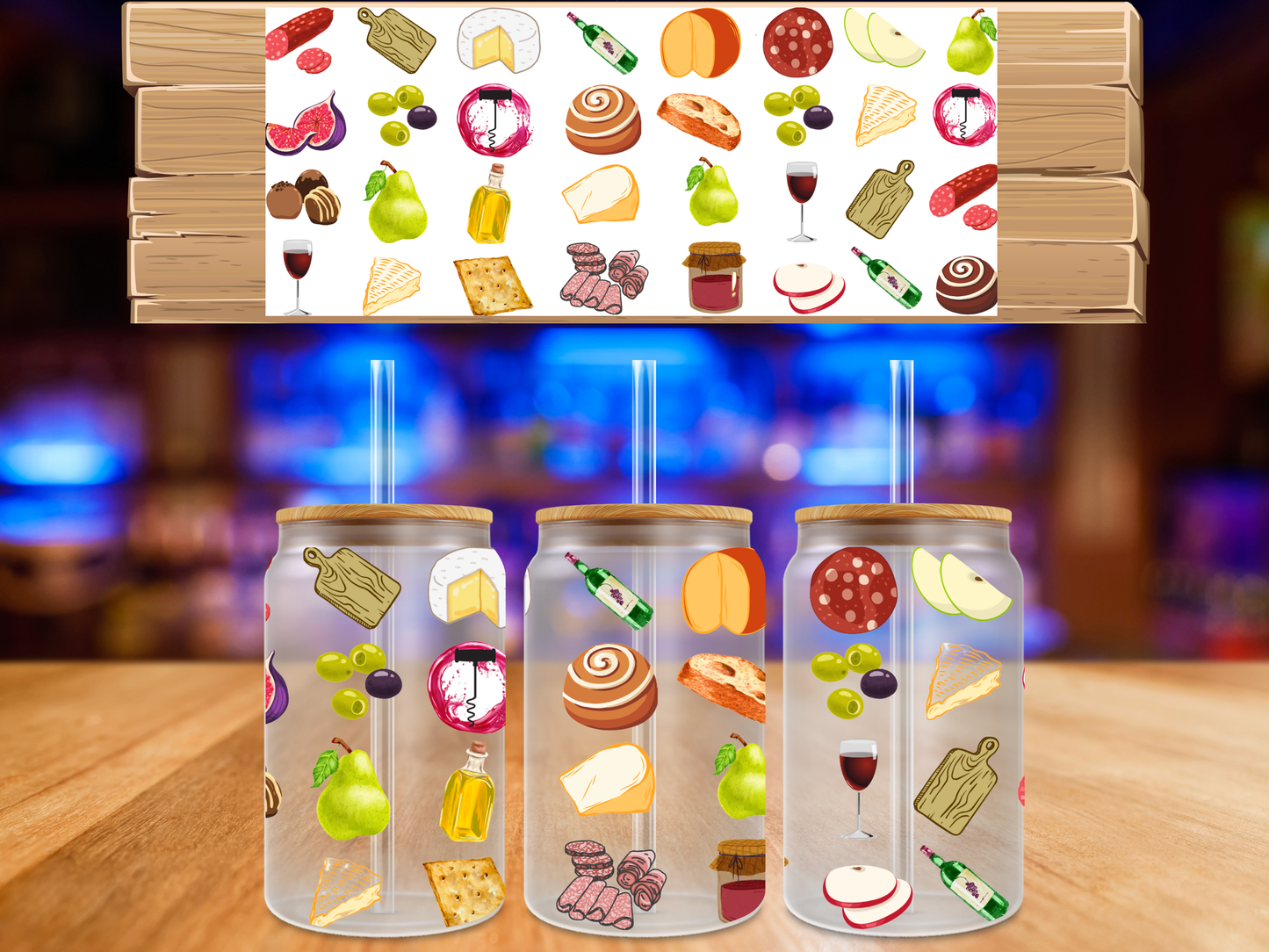 UV DTF Wrap Charcuterie
