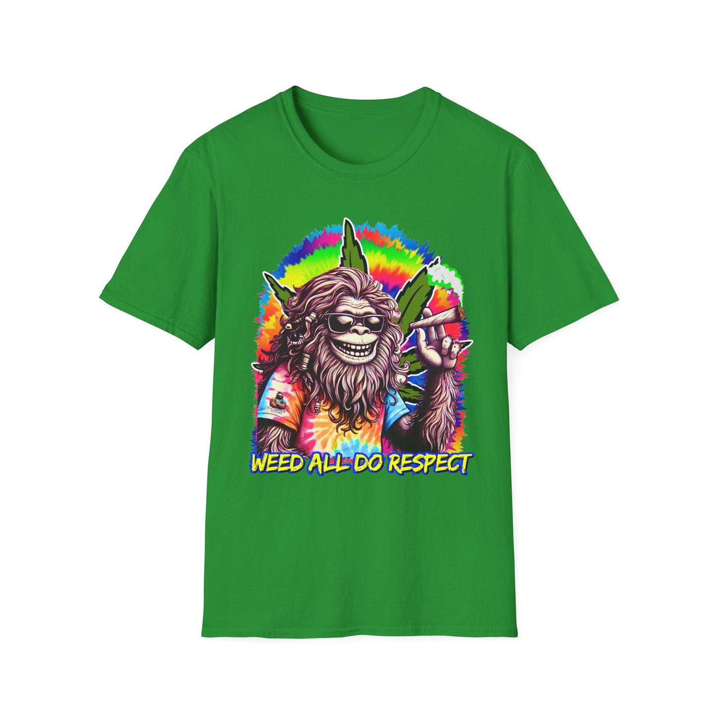 Shirt — 'Weed All Do Respect' Psychedelic Bigfoot Stoner Graphic Shirt