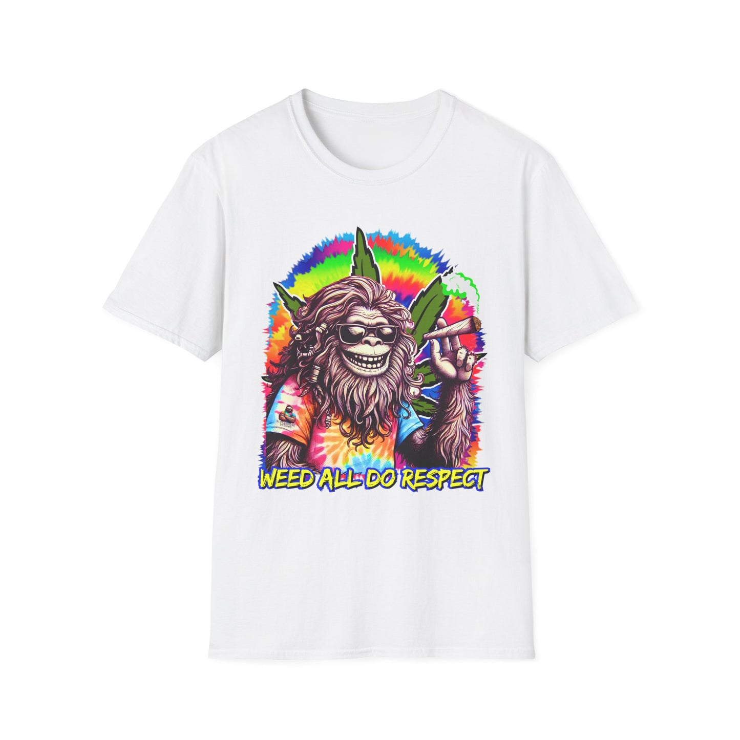 Shirt — 'Weed All Do Respect' Psychedelic Bigfoot Stoner Graphic Shirt
