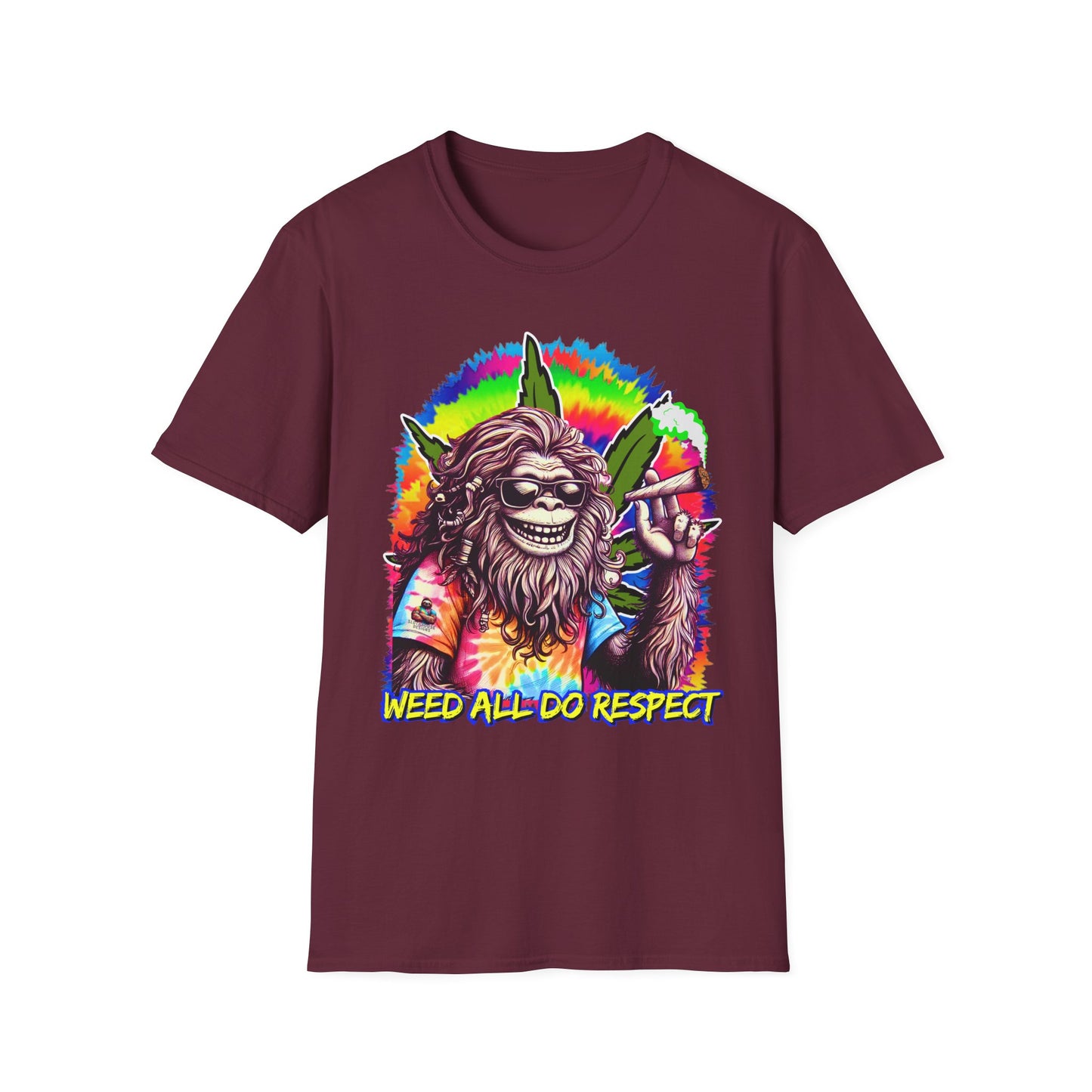 Shirt — 'Weed All Do Respect' Psychedelic Bigfoot Stoner Graphic Shirt