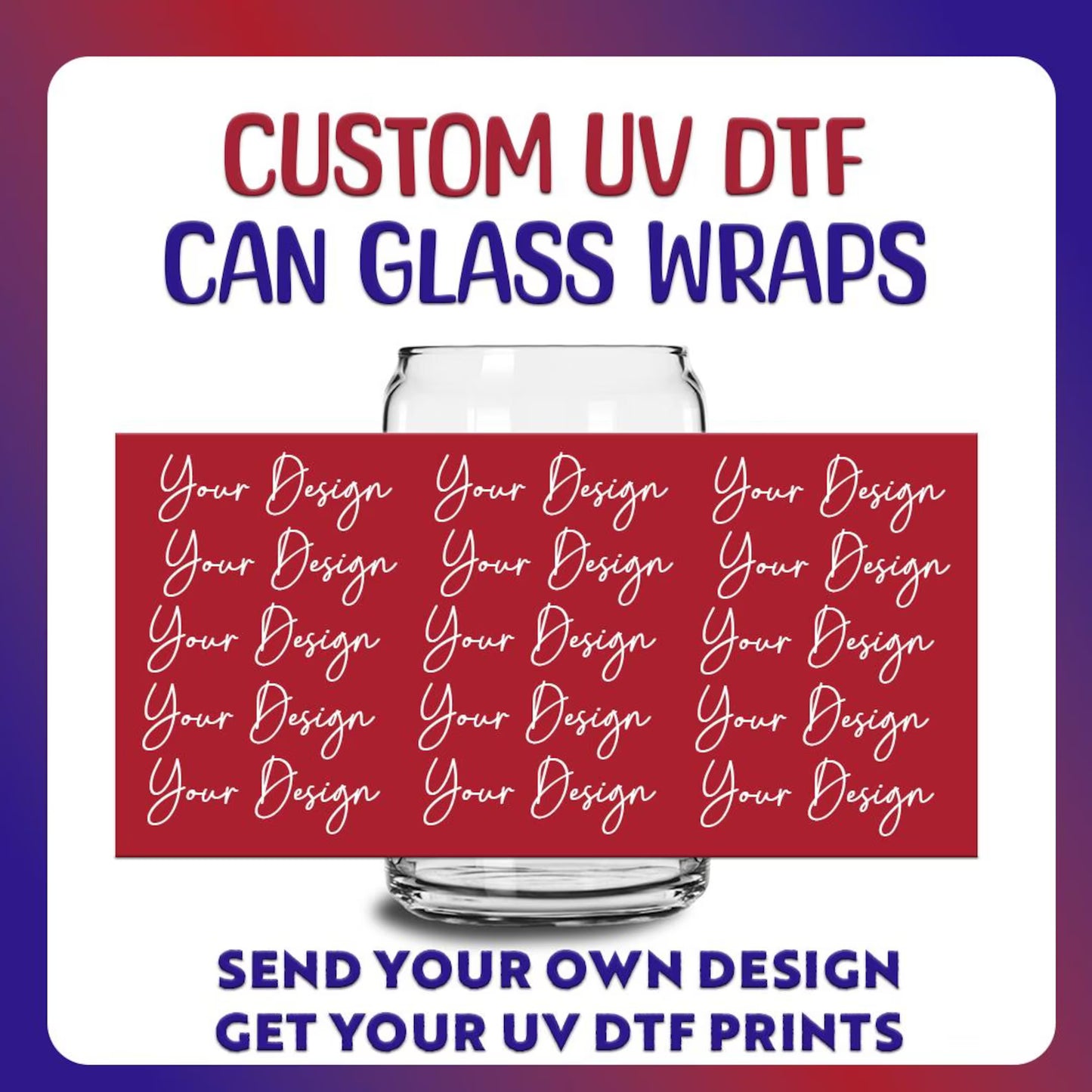 AA: UV DTF Wraps Gang Sheets