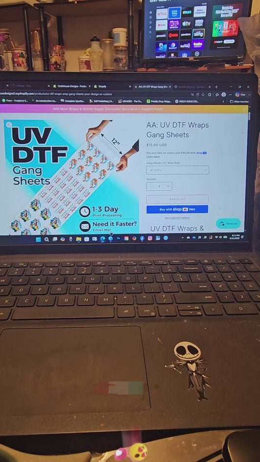 AA: UV DTF Wraps Gang Sheets DIY or Hire me to make it!